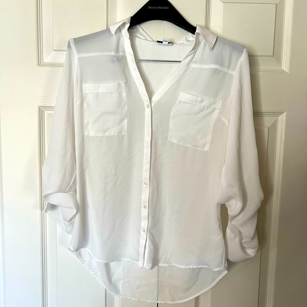 Express White Womens Blouse